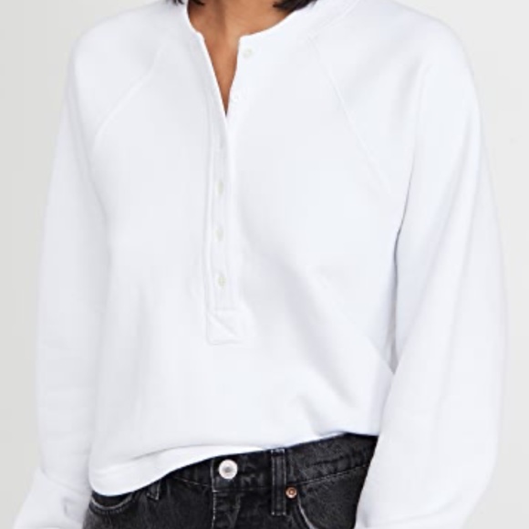 Marissa Web So Uptight Plunge Henley Sweatshirt - Picture 5 of 15
